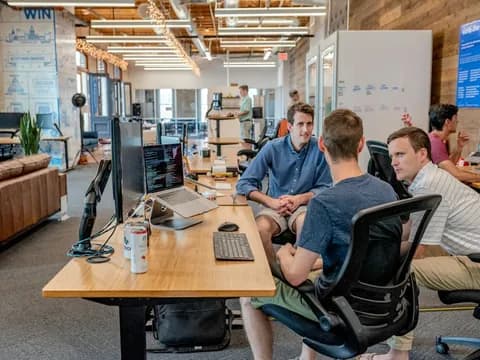 Team working on AI platform